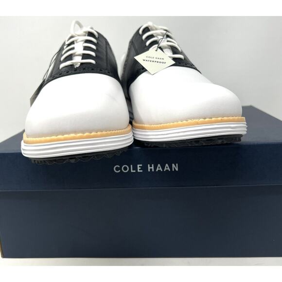 Cole Haan OG Original Grand Saddle Golf Shoe Size 11.5 WHITE BLACK CROC C37176 main image 5